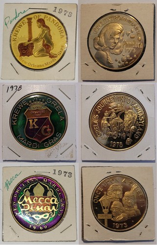 1970s mardi gras doubloons - gras,